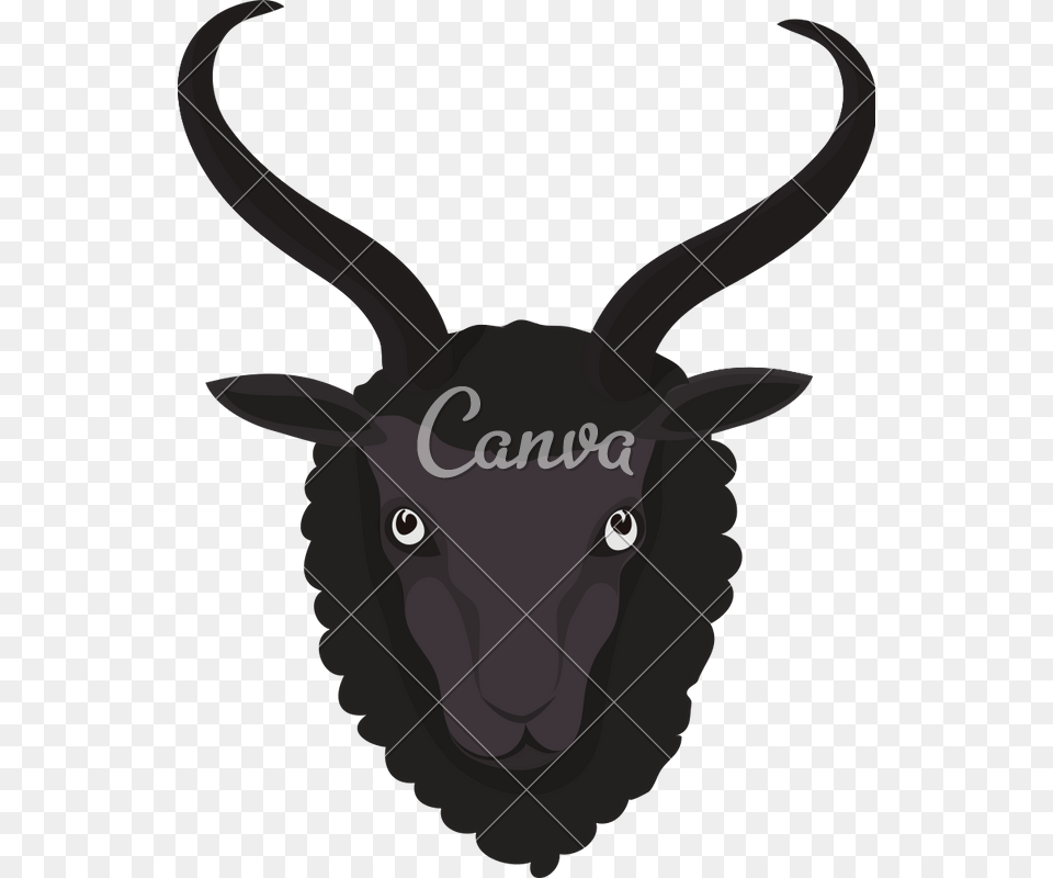 Goat Face Canva, Animal, Mammal, Livestock Png Image
