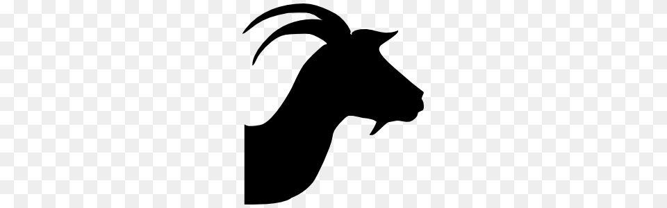 Goat Head Silhouette To The Right Sticker, Stencil, Animal, Fish, Sea Life Free Transparent Png
