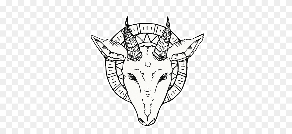 Goat Head Tattoo Design, Art, Baby, Person, Drawing Png Image