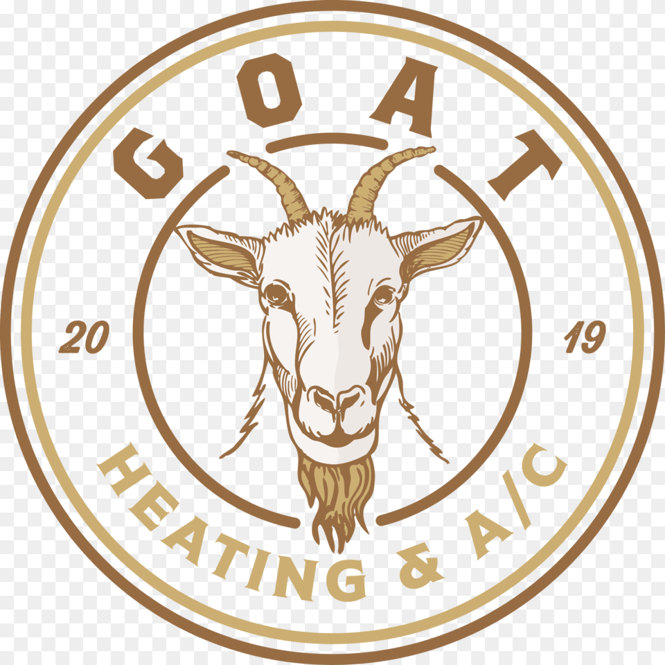 Goat Heating Amp Ac Logo Horn, Animal, Antelope, Mammal, Wildlife Free Transparent Png