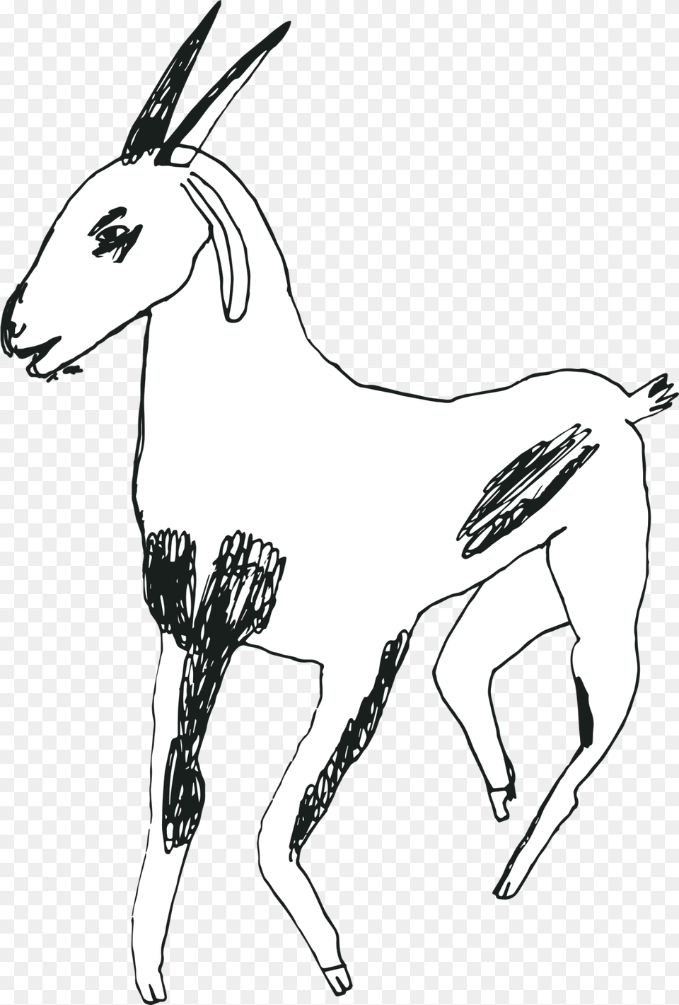 Goat Illustration, Stencil, Adult, Female, Person Free Transparent Png