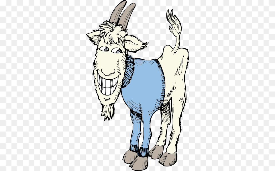 Goat In A Sweater Clip Art, Person, Livestock, Animal, Face Free Png