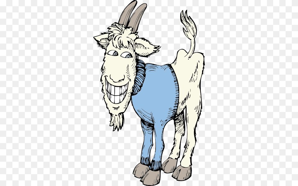 Goat In A Sweater Clip Art, Person, Livestock, Animal, Face Png