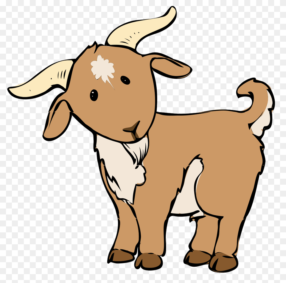 Goat Kid Clip Art Black And White, Livestock, Animal, Mammal, Baby Png Image