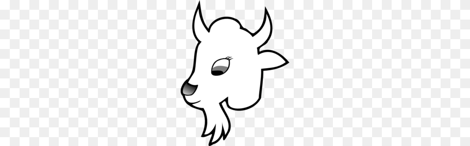 Goat Outline Clip Art, Stencil, Livestock, Animal, Fish Free Png