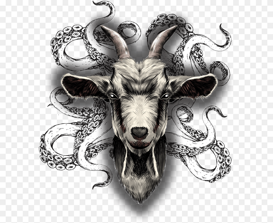 Goat Tentacles Web Illustration, Animal, Antelope, Livestock, Mammal Free Png