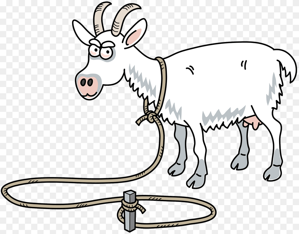 Goat Tied On The Rope Clipart, Livestock, Animal, Mammal, Kangaroo Free Transparent Png