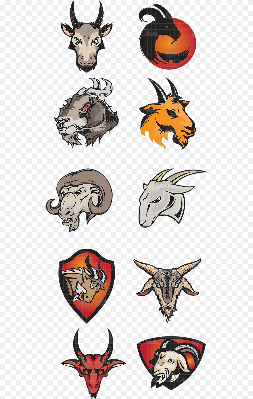 Goat Vector For Logo Cartoon, Animal, Antelope, Mammal, Wildlife Free Png