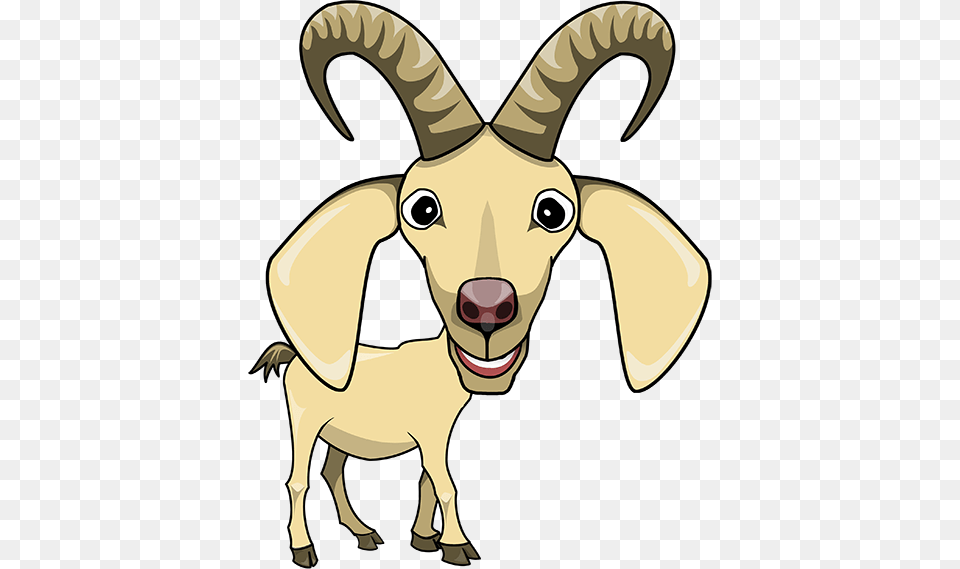 Goat With Curly Horns, Livestock, Animal, Mammal, Baby Free Png