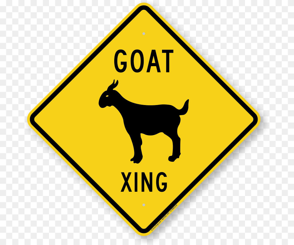 Goat Xing Symbol Sign Ordered Easily Delivered Quickly Sku K, Road Sign Free Png Download