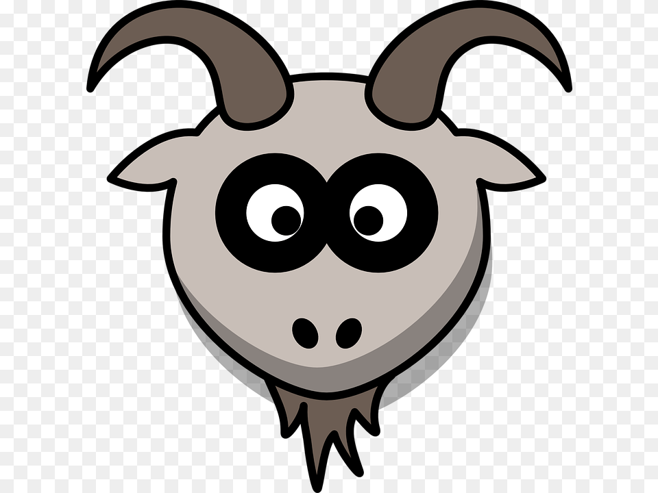 Goats Head Clipart Black And White, Animal, Bear, Mammal, Wildlife Free Png