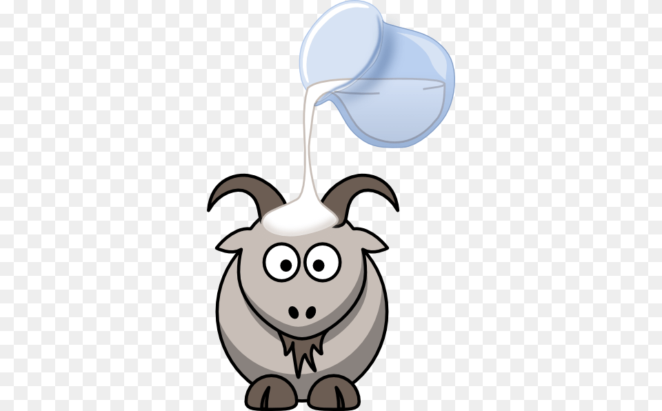 Goats Head Clipart Dairy Goat Cartoon Goat, Beverage, Milk, Food Free Transparent Png