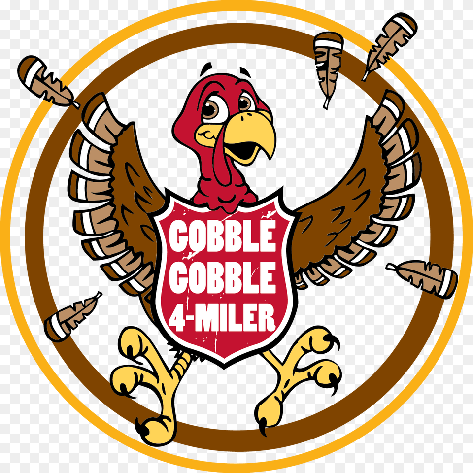 Gobble Gobble Four Miler Picture Fun Run, Emblem, Symbol, Logo Png