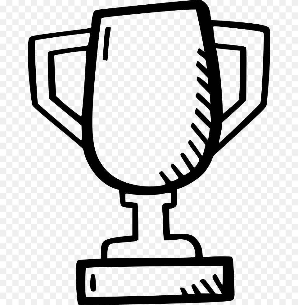 Goblet Award Black And White Clipart, Trophy, Device, Grass, Lawn Free Transparent Png