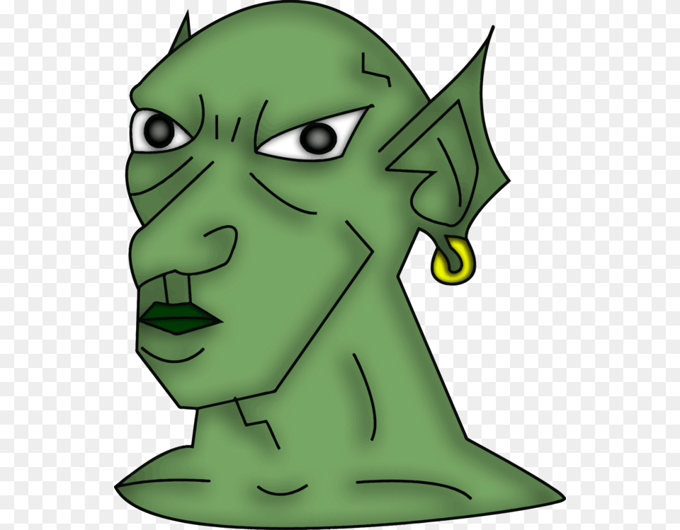 Goblin Orc Troll Monster Elf, Green, Alien, Ornament, Jewelry Free Png