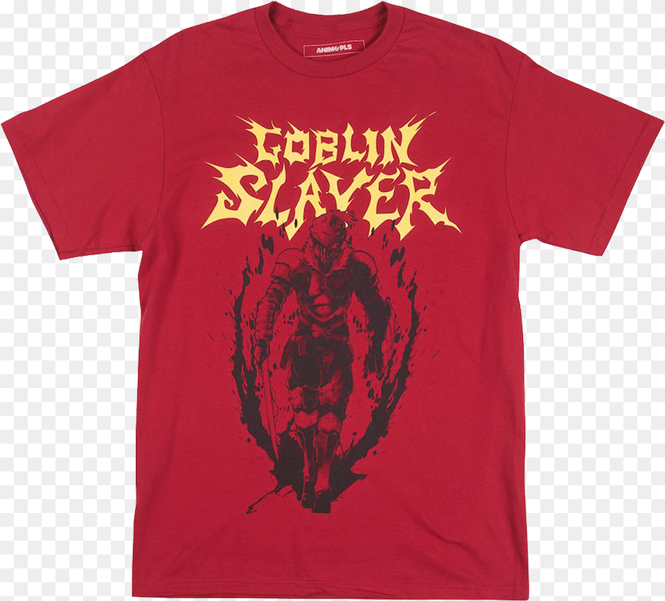 Goblin Slayer Red Tee Active Shirt, Clothing, T-shirt, Adult, Male Free Png