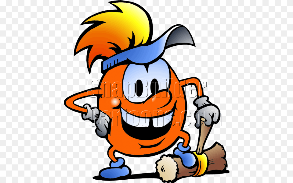 Gobling Worker With Wood Hammer Illustration Free Png