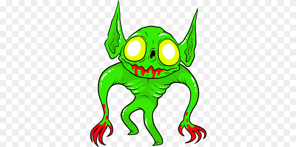 Goblins Scary Cartoon Goblin, Green, Alien, Animal, Kangaroo Png
