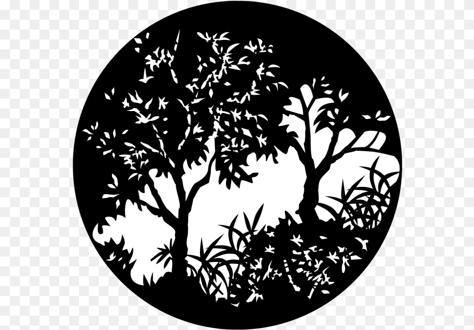 Gobo Trees, Silhouette, Stencil, Art, Plant Free Transparent Png