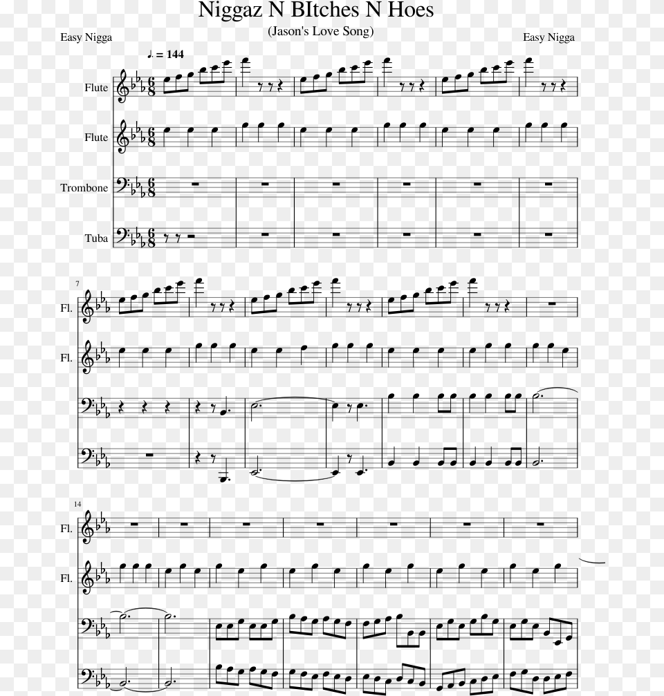 God Bless America Flute Sheet Music, Gray Free Png Download