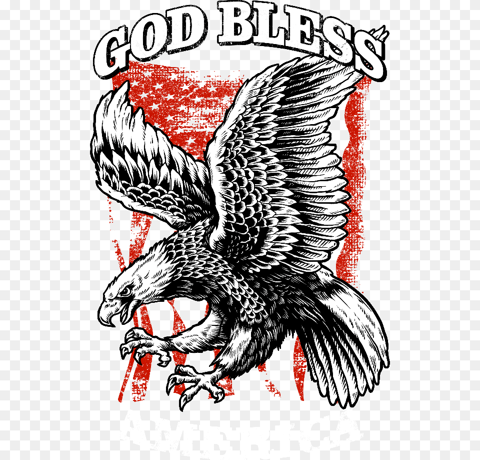God Bless America Illustration, Advertisement, Poster, Animal, Bird Png Image