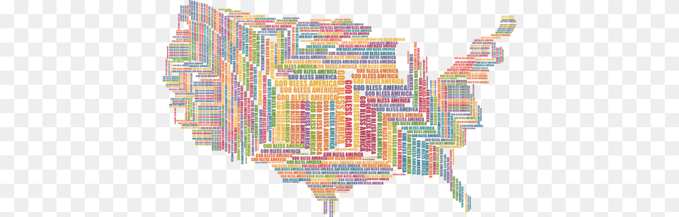 God Bless America Map, Pattern, Art Free Png