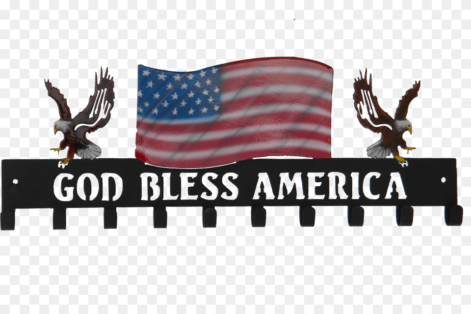 God Bless America On, American Flag, Flag, Animal, Bird Free Png Download