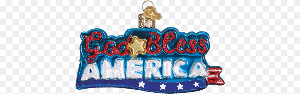 God Bless America Patriotic Hanging Christmas Ornament, Birthday Cake, Cake, Cream, Dessert Png