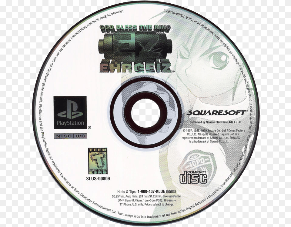 God Bless The Ring Chrono Cross Ps1 Disc, Disk, Dvd, Face, Head Free Transparent Png