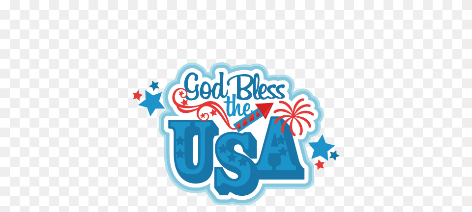 God Bless The Usa Title Scrapbook Cute Clipart, Dynamite, Weapon, Logo, Text Free Png Download