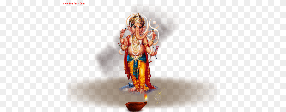 God Ganesh Standling Bless Photo, Dancing, Person, Leisure Activities, Adult Free Png