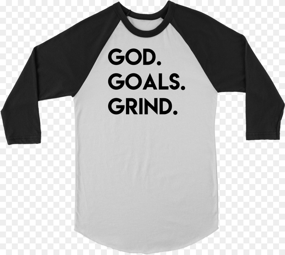 God Goals Grind Raglan Shirt Hard No Letterkenny T Shirt, Clothing, Long Sleeve, Sleeve, T-shirt Png Image