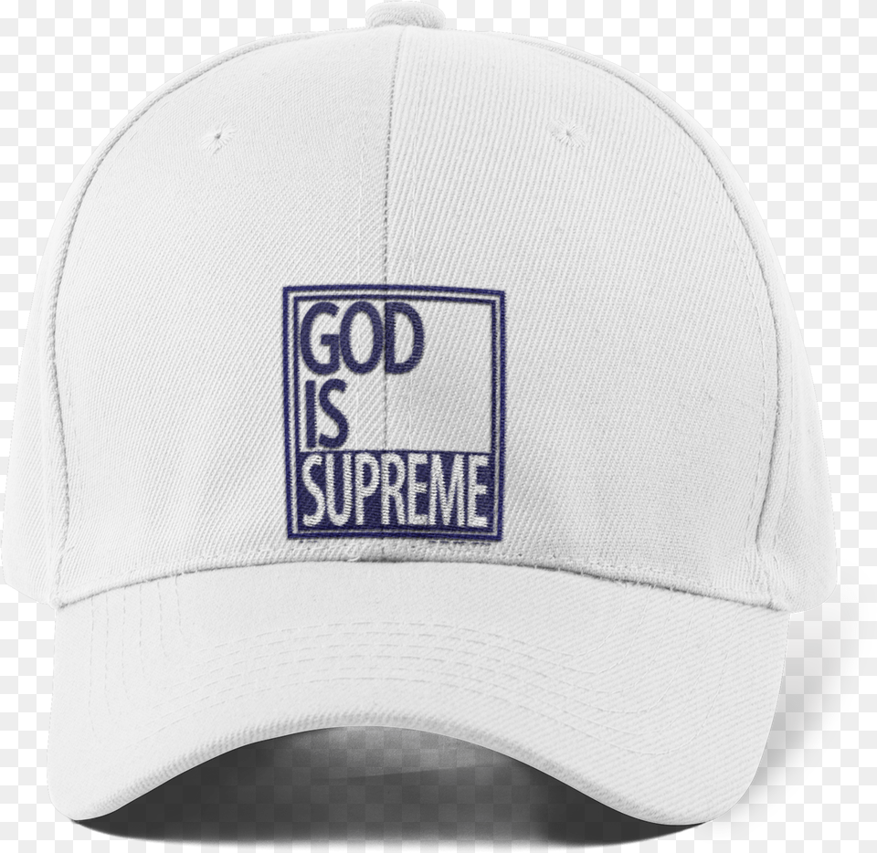 God Is Supreme Logo Dad Hat White U0026 Navy Baseball Cap, Baseball Cap, Clothing Free Transparent Png