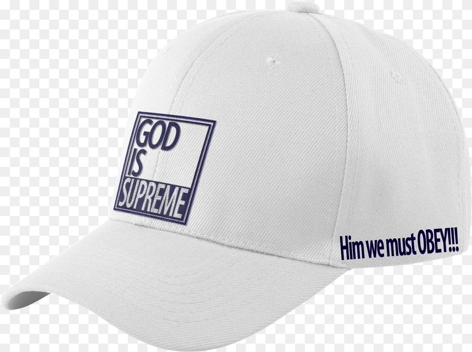 God Is Supreme Logo Dad Hat White U0026 Navy U2013 Baseball Cap, Baseball Cap, Clothing Free Transparent Png