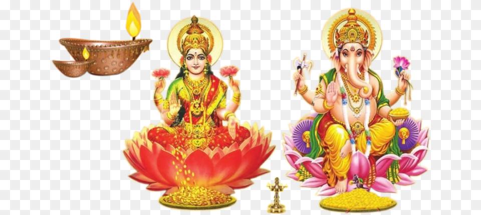 God Laxmi Ganesh Diwali Desig Laxmi Mata Hd, Adult, Wedding, Person, Woman Free Transparent Png