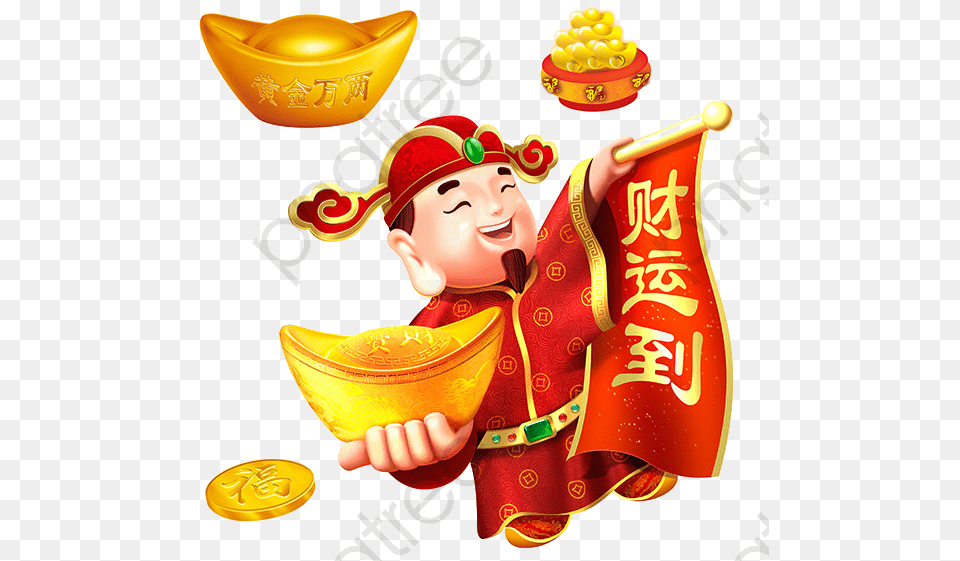 God Of Gold God Of Wealth, Baby, Person, Festival, Face Free Transparent Png