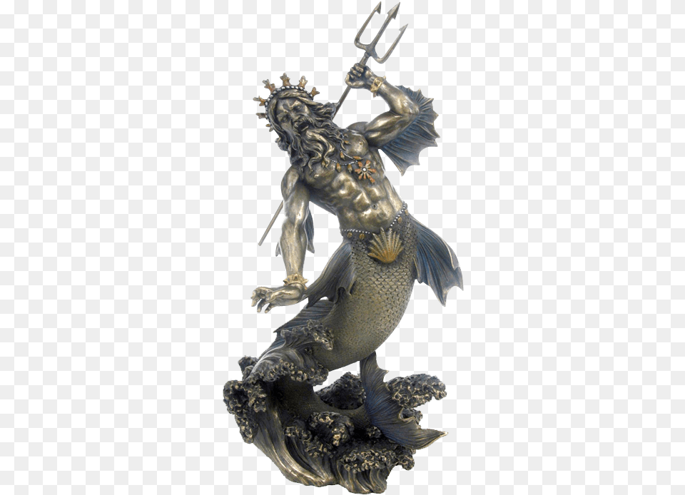 God Of The Sea Statue Greek God Merman, Adult, Bride, Female, Person Free Transparent Png