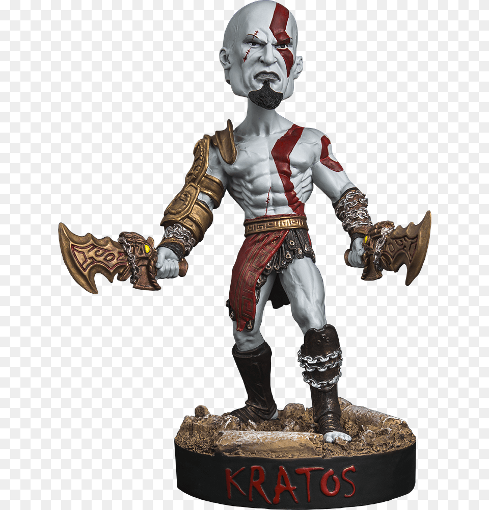 God Of War God Of War Bobblehead, Person, Figurine, Face, Head Free Png