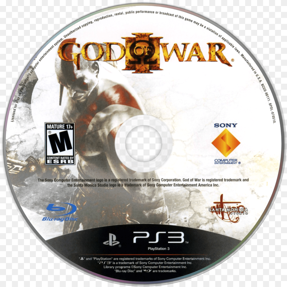 God Of War Iii Details Launchbox Games Database God Of War Iii Disc, Disk, Dvd, Adult, Male Free Png Download