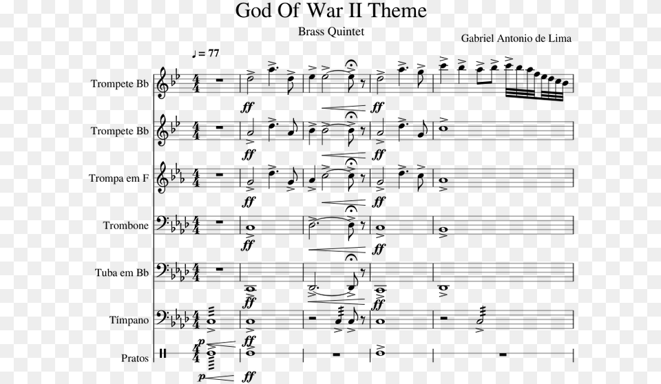 God Of War Theme Piano, Gray Png