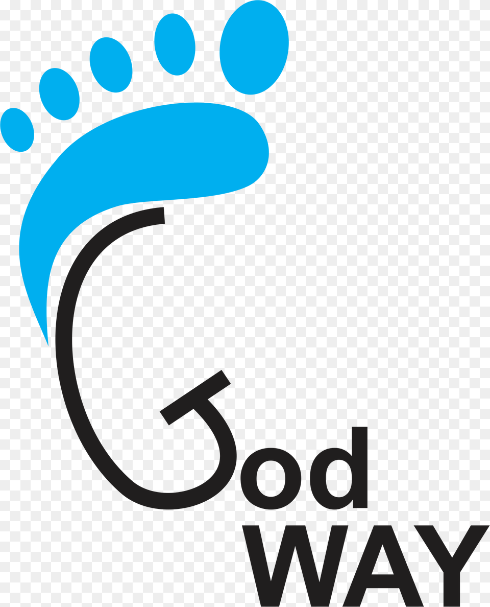 God Way Logo Graphic Design, Footprint, Smoke Pipe Png Image