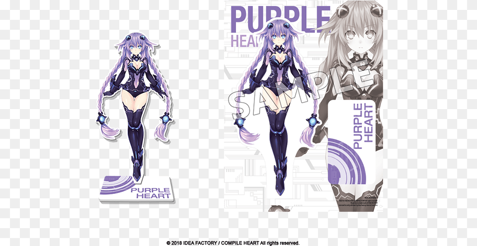 Goddess Acrylic Standee Purple Heart Fictional Character, Book, Comics, Manga, Publication Free Png Download