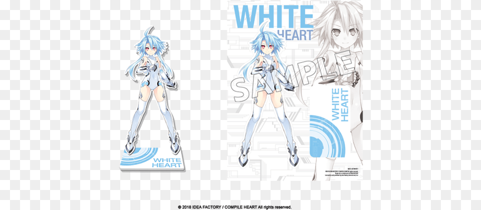 Goddess Acrylic Standee White Heart Cartoon, Book, Comics, Publication, Manga Free Png Download