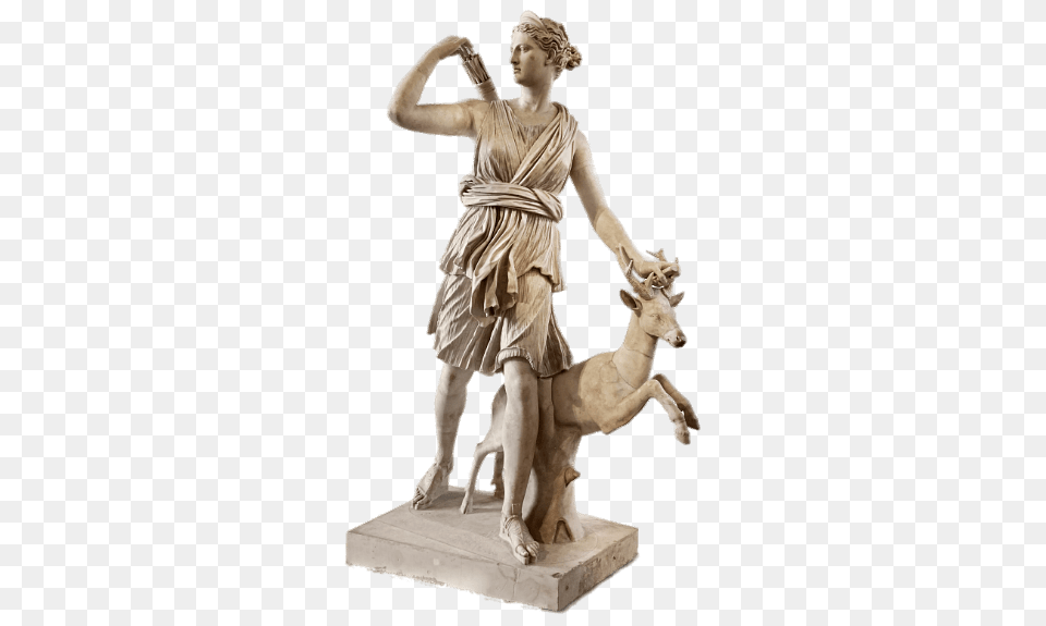 Goddess Artemis White Marble Statue, Art, Person, Bronze Png