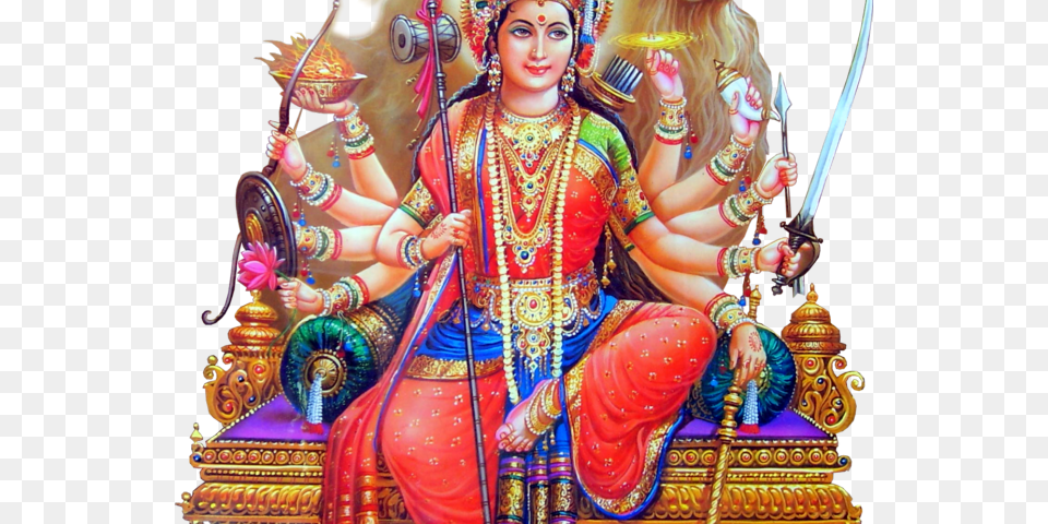 Goddess Durga Maa Transparent Images Navratri 2017 Images Hd, Adult, Bride, Female, Person Png Image