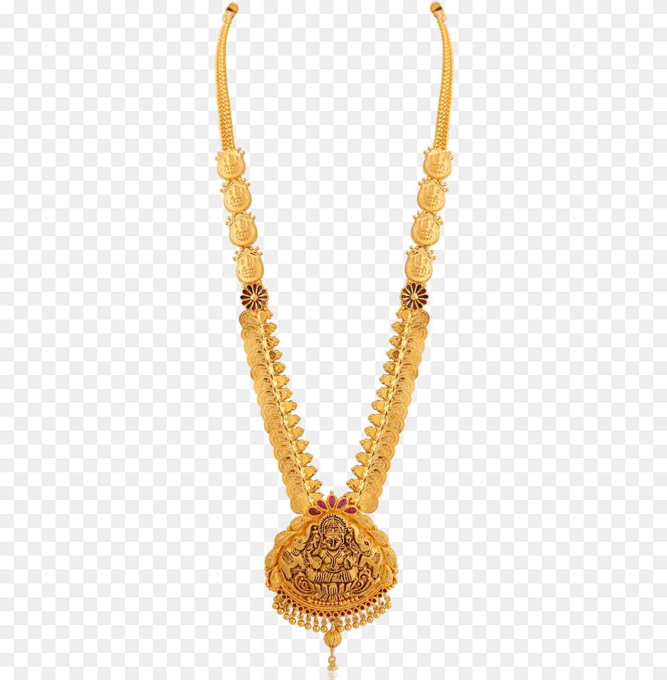 Goddess Lakshmi Kasu Malai Necklace Model Haram Designs In Lalitha Jewellery, Accessories, Gold, Jewelry, Diamond Png