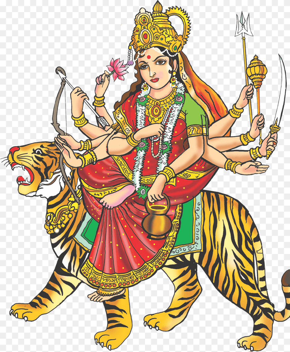 Goddess Navdurga Images Nav Durga Image, Adult, Female, Person, Woman Png