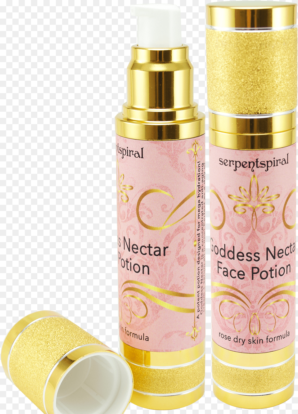 Goddess Nectar Face Potion Rose Dry Skin Formula Xeroderma, Cosmetics, Bottle, Shaker, Perfume Png Image