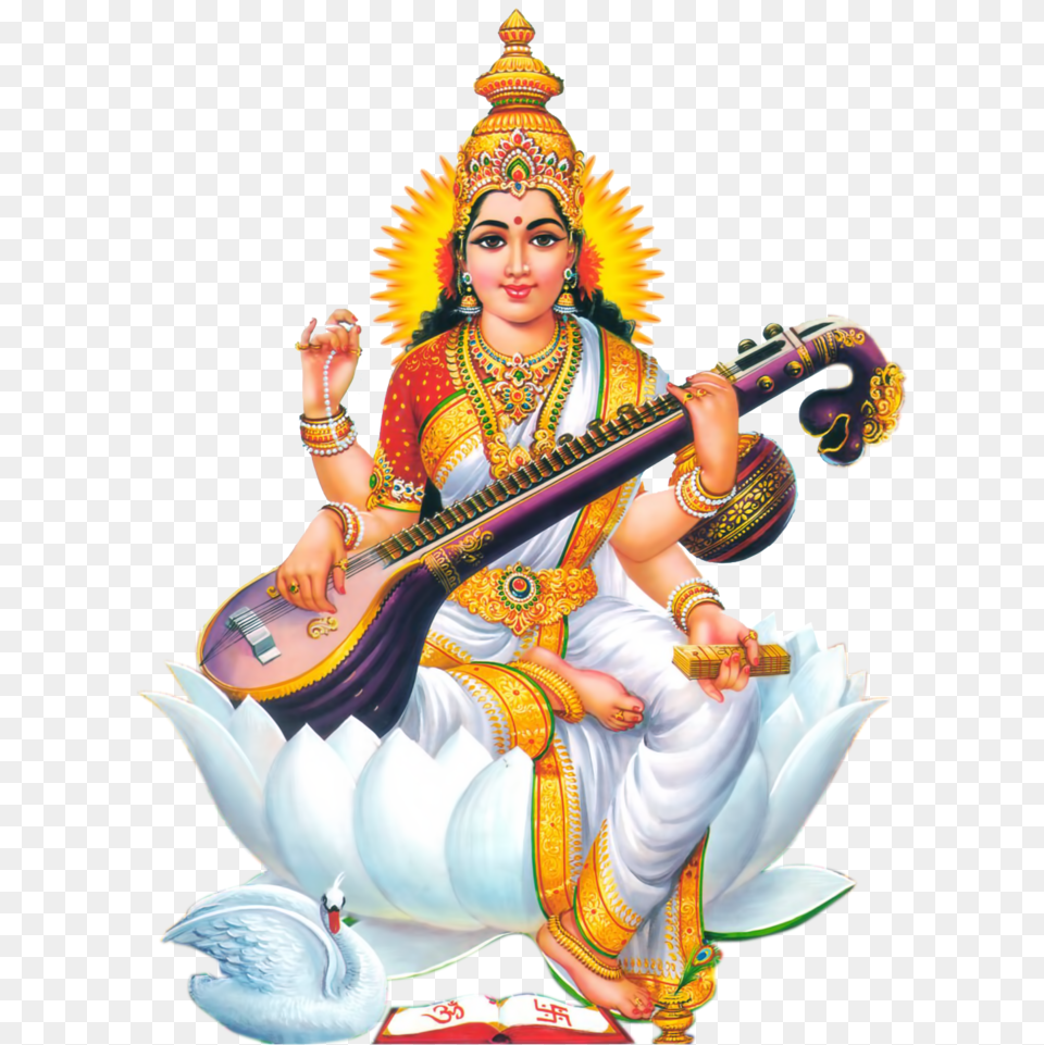 Goddess Saraswati Free Hd Millennium Park, Adult, Bride, Female, Person Png