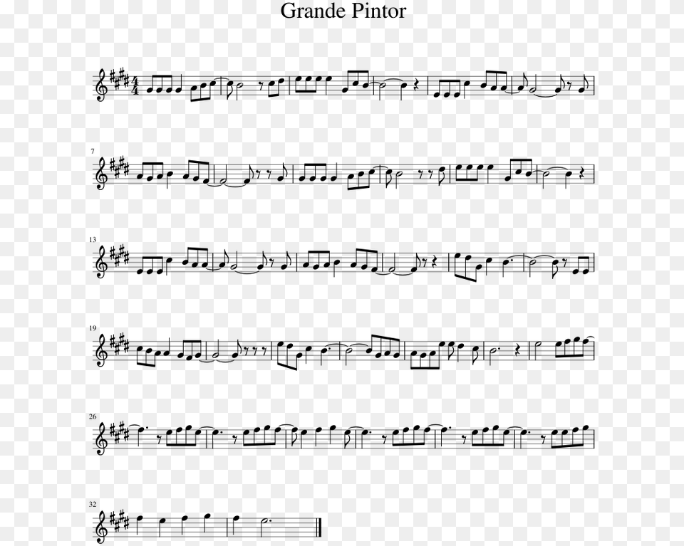 Godfather Flute Sheet Music, Gray Free Transparent Png